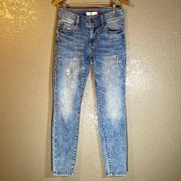 Cabi Cinch Skinny Paint Splatter Jeans Style 5492 Size 4 - Picture 2 of 9